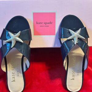 Kate Spade Navy Sandals with Starfish Accent